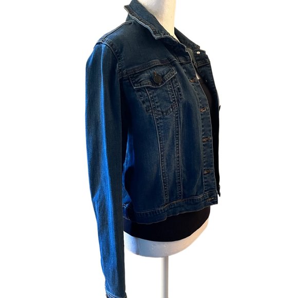 Refuge Medium/Dark Wash Jean Jacket  Size Medium - Picture 7 of 11
